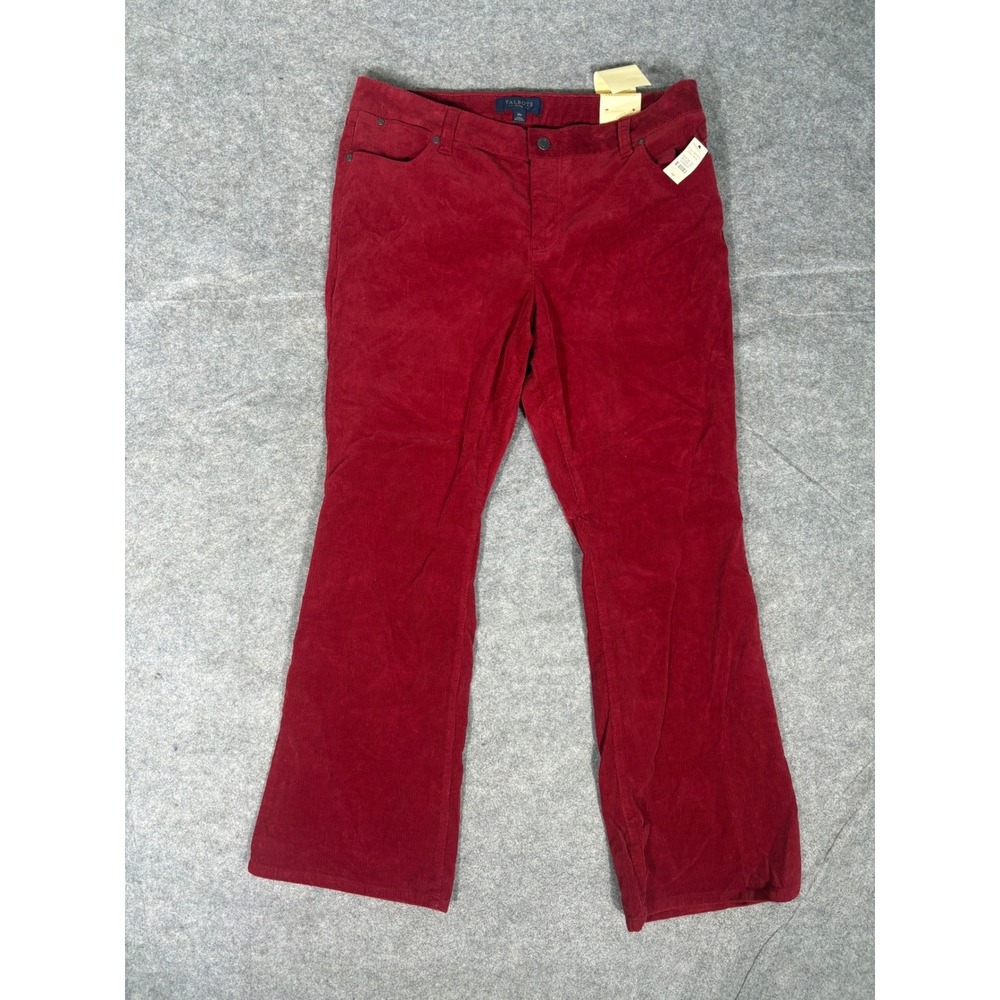 Talbots Outlet Petites Bootcut Corduroy Pants Red Size 14P Curvy Fit
